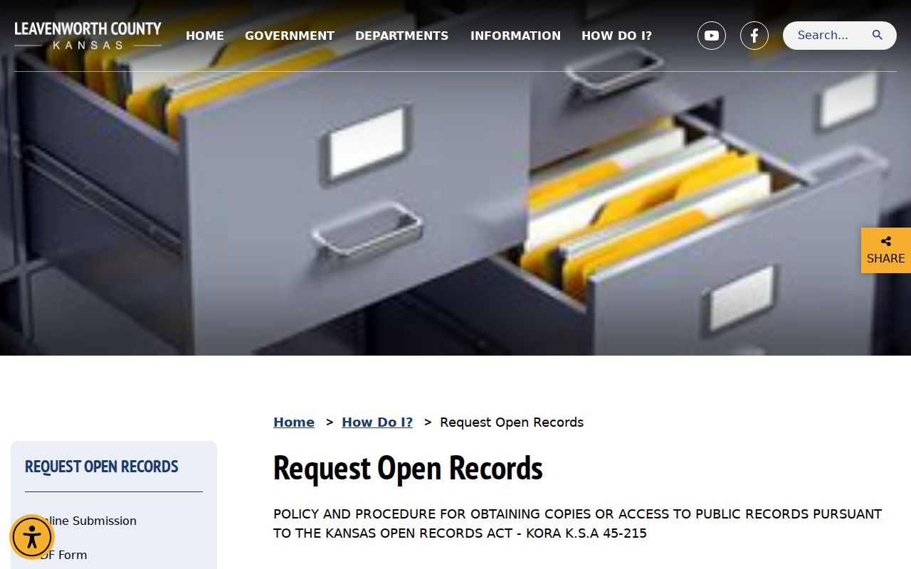 Leavenworth residents directory county open records request