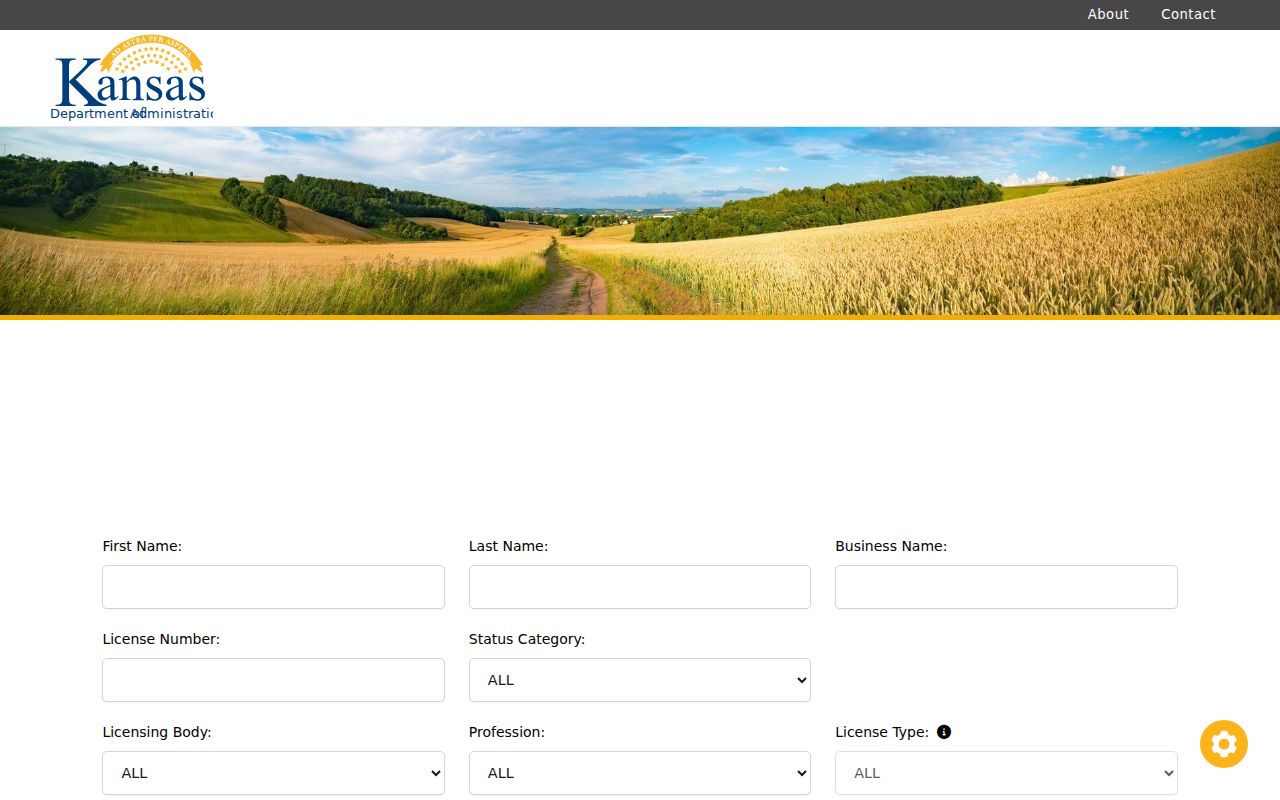 Kansas professional license verification search fields