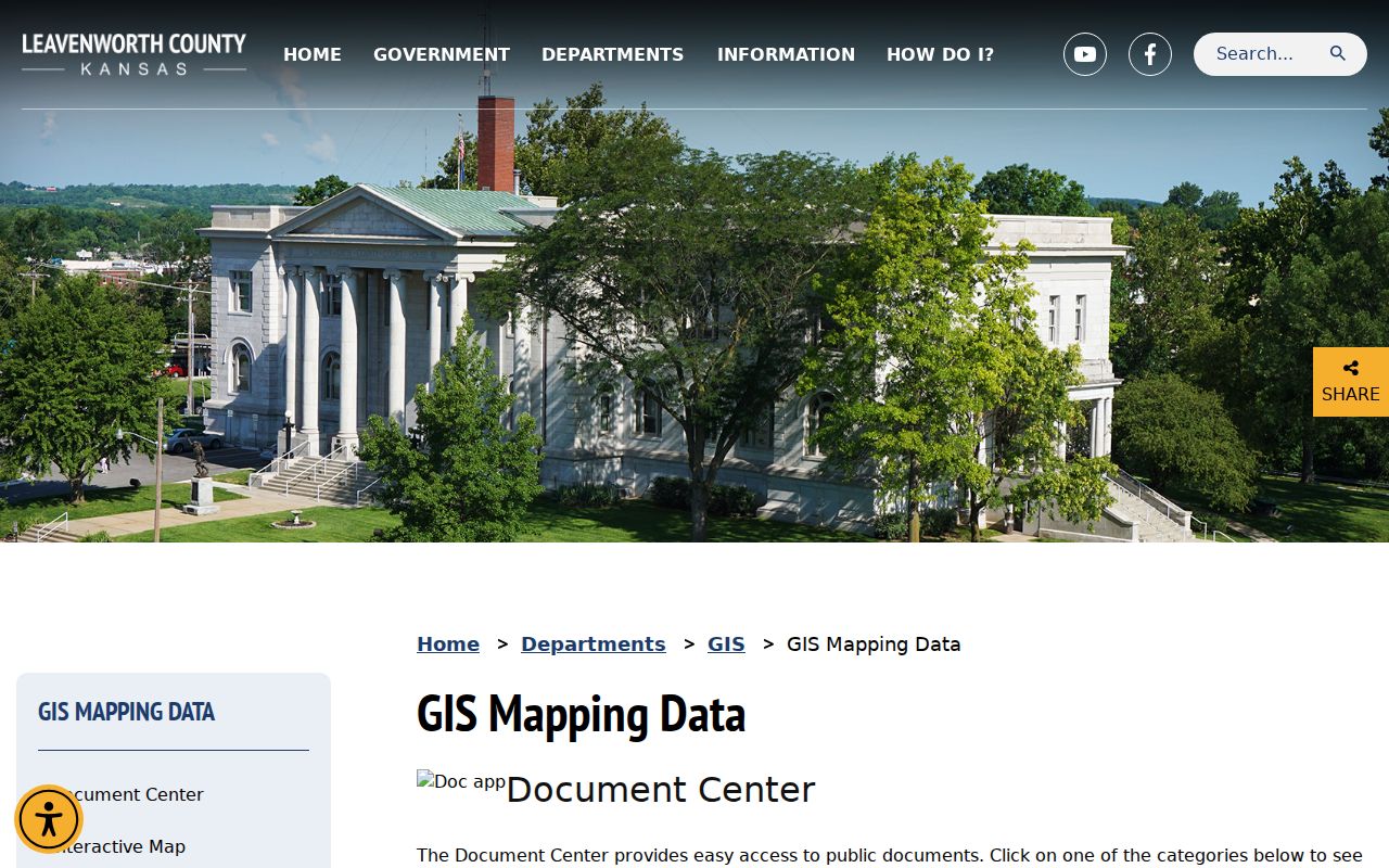 Leavenworth County GIS mapping data and boundary resources